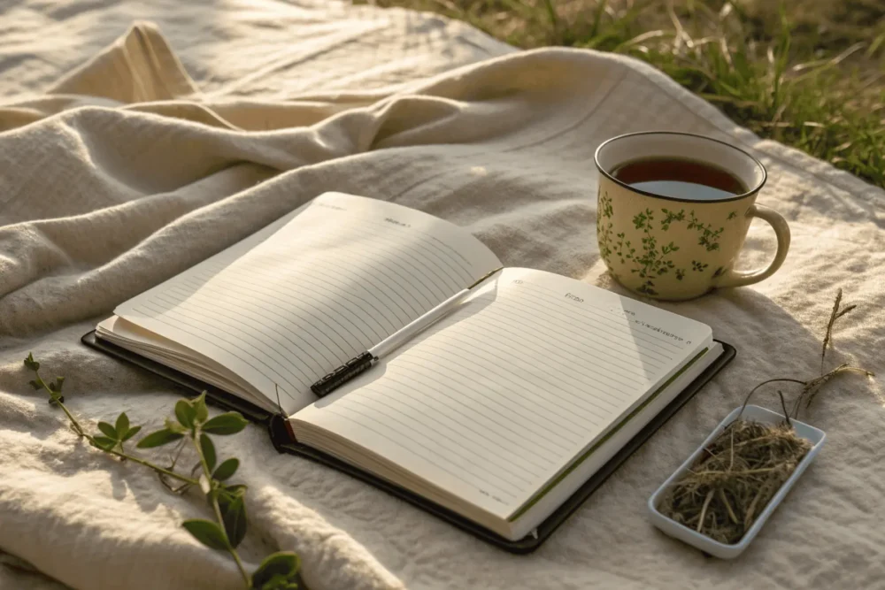 Open journal for creating a glimmer map and documenting moments of safety.